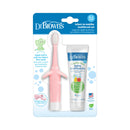 Dr. Brown’s Infant-to-Toddler Training Toothbrush Set with Fluoride-Free Baby Toothpaste