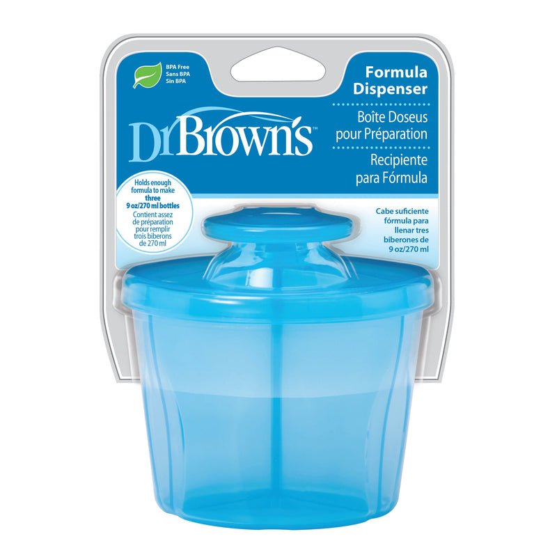 Dr. Brown s Travel Formula Dispenser with Lid BPA Free in Blue