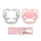 Dr. Brown's Advantage Pacifier with Pacifier Clip, 0-6 Months in Pink