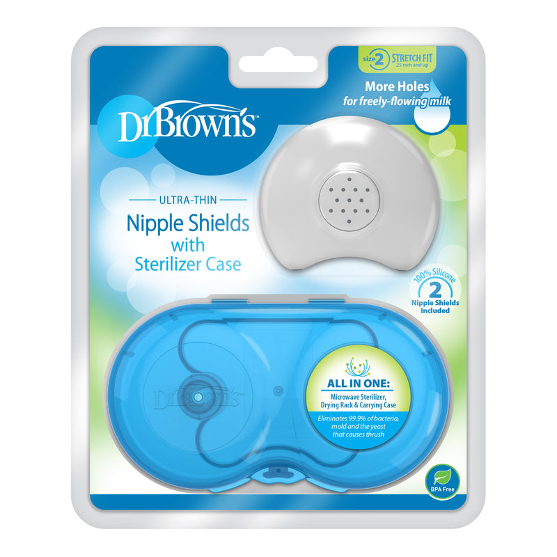 Dr. Brown's Silicone Nipple Shields with Sterilizing Case Size 2 (2 units)