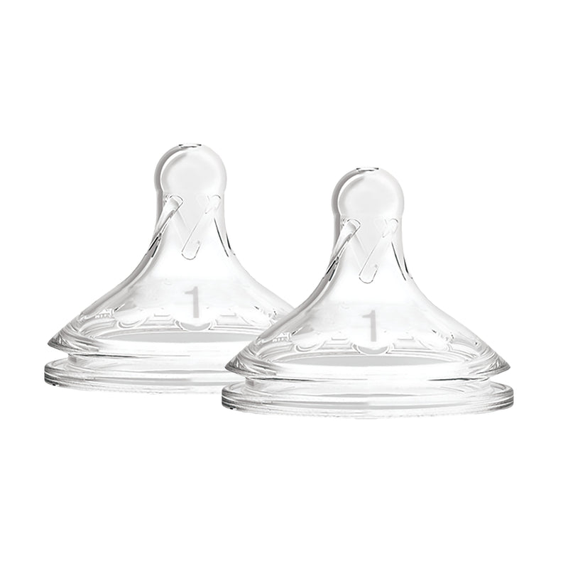 Dr. Brown s Options+ Wide-Neck Baby Bottle Nipple Level One (2 pack)