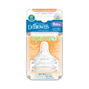 Dr. Brown s Options+ Wide-Neck Baby Bottle Nipple Level Four (2 pack)