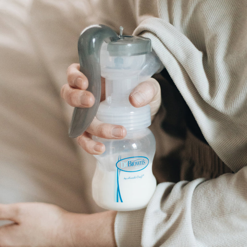 Dr. Brown's Manual Breast Pump with Silicone Shields and Anti-Colic Baby Bottle