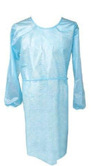 Protective Procedure Gown Large Blue NonSterile AAMI Level 1 Disposable - Pack of 10