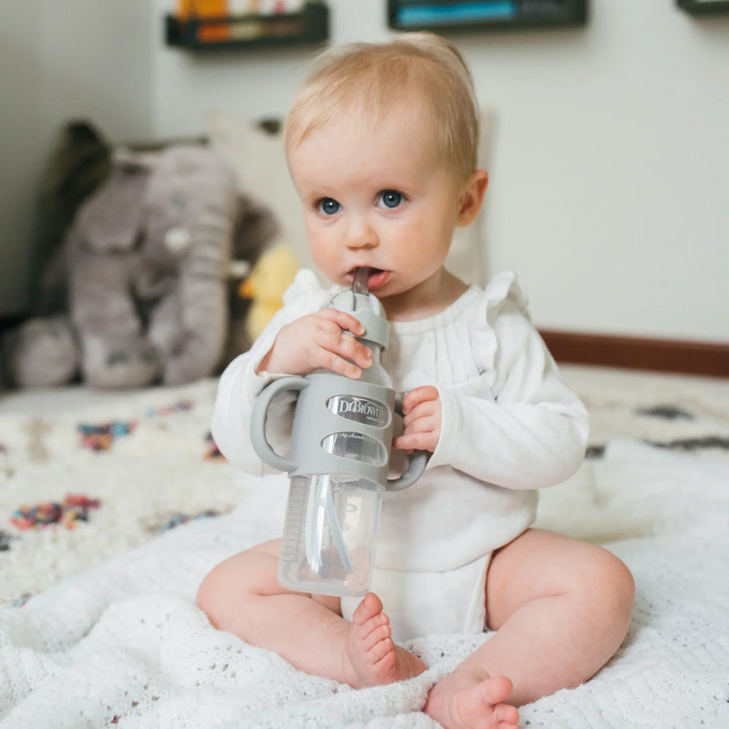 Dr. Brown 8oz Narrow Sippy Straw Bottle