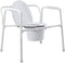 McKesson Bariatric Folding Steel Bedside Commode Chair with Fixed Arms