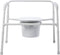 McKesson Bariatric Folding Steel Bedside Commode Chair with Fixed Arms