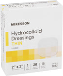 McKesson Hydrocolloid Dressing - Thin Flexible Square Pads