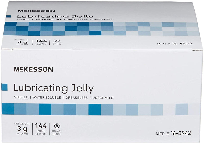 McKesson Lubricating Jelly Sterile 3 Gram Individual Packet  - 144 Per Box