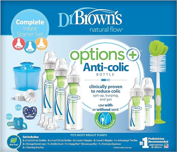 Dr. Brown's Natural Flow Options+ 17-Piece Complete Infant Starter Set in Blue