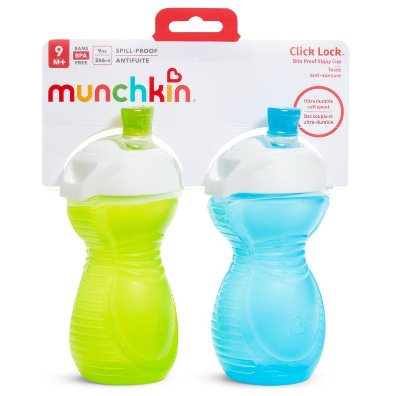 Munchkin Click Lock Bite Proof Sippy Cup 9 Ounce 2 Pack