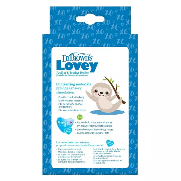 Dr. Brown's Lovey Sloth with Pacifier and Teether Holder