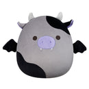 12-Inch Bridgette the Grey and Black Cow Bat