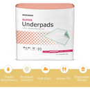 McKesson StayDry Regular Underpads - Disposable Moderate Absorbency