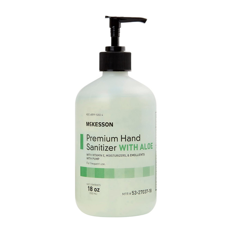 McKesson Premium Hand Sanitizer with Aloe and Spring Water Scent - 18oz Pump Bottle - Senior.com Hand Sanitizers