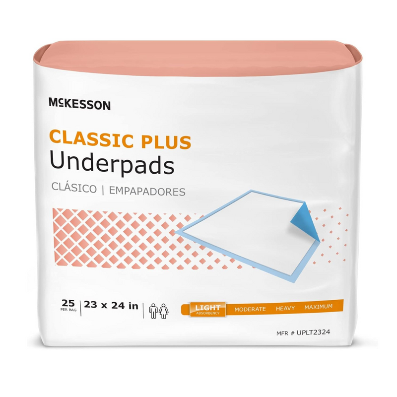 McKesson Classic Lite Underpads - Disposable Lite Absorbency - Senior.com Underpads