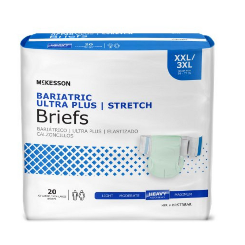 Mckesson Ultra Plus Stretch Tab Closure Unisex Briefs - Heavy Absorbency - Senior.com Incontinence