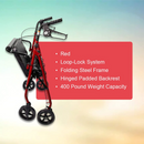 Mckesson Bariatric Rollator Walker with Seat and 8" Wheels