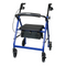 McKesson Lightweight Aluminum Folding Rollator with Padded Seat - Senior.com Rollators