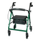 McKesson Lightweight Aluminum Folding Rollator with Padded Seat - Senior.com Rollators