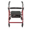 McKesson Lightweight Aluminum Folding Rollator with Padded Seat