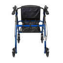 McKesson Lightweight Aluminum Folding Rollator with Padded Seat