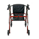 McKesson Lightweight Aluminum Folding Rollator with Padded Seat