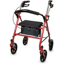 McKesson Lightweight Folding Rollator with Padded Seat - Senior.com Rollators