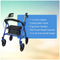 McKesson Lightweight Folding Rollator with Padded Seat