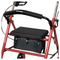 McKesson Lightweight Folding Rollator with Padded Seat