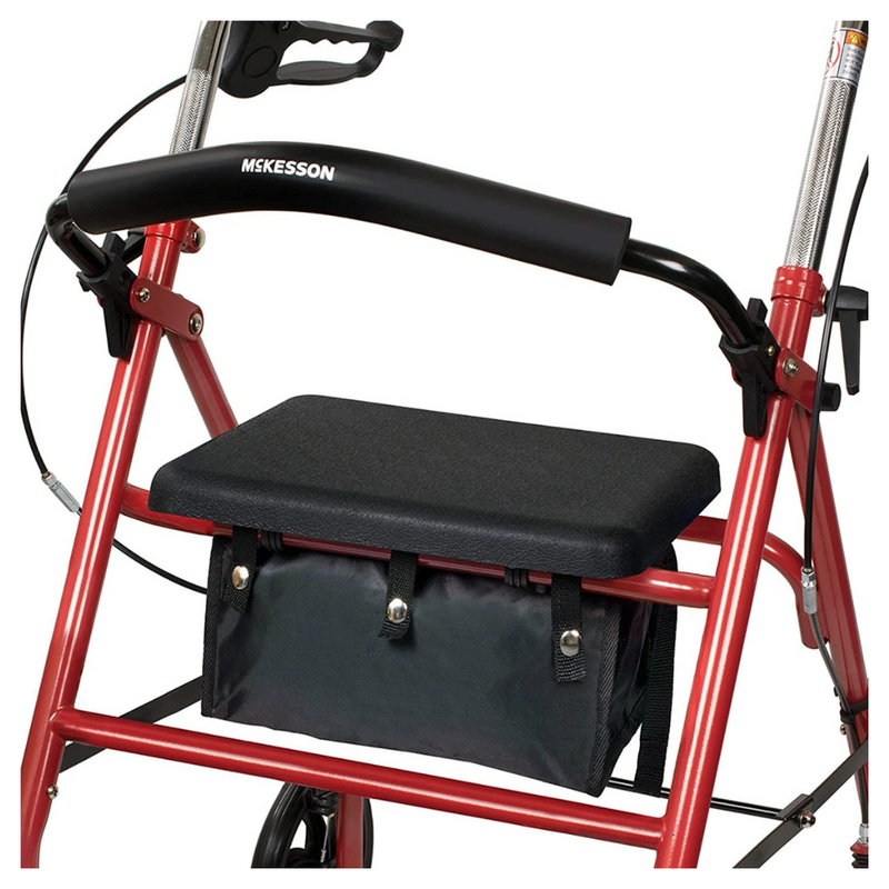 McKesson Lightweight Folding Rollator with Padded Seat