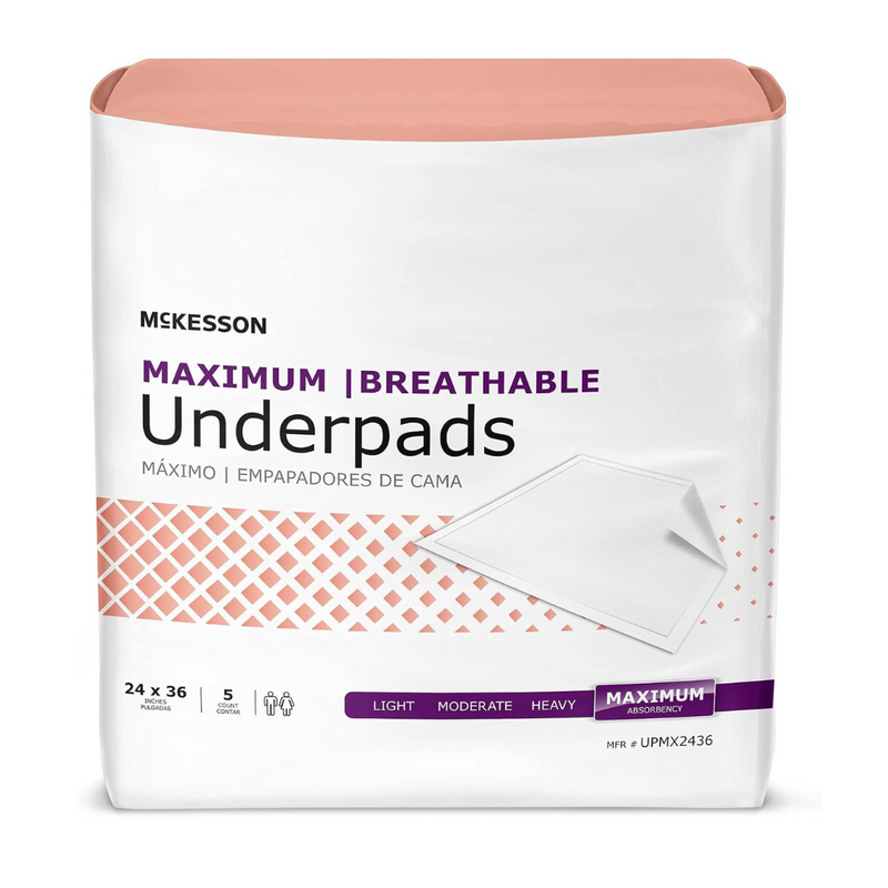 Mckesson Disposable Underpads Breathable Max - Heavy Absorbency - Senior.com Underpads