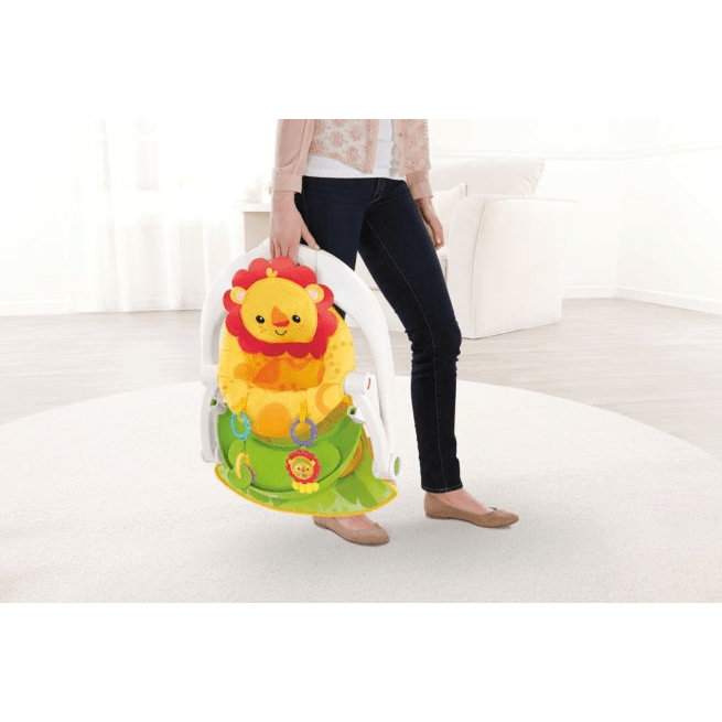 Fisher-Price Deluxe Sit-Me-Up Floor Seat with Toy Tray - Lion