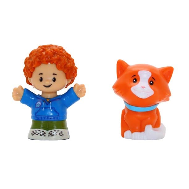 Fisher Price-Fisher-Price Little People Figure 2 Pack-HBW72-Kid and Cat-Legacy Toys