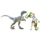 Fisher Price-Jurassic World Human and Dino Pack-HBY64-Yaz & Velociraptor 'Blue'-Legacy Toys